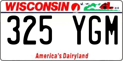WI license plate 325YGM