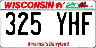 WI license plate 325YHF