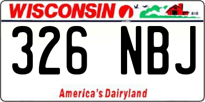 WI license plate 326NBJ