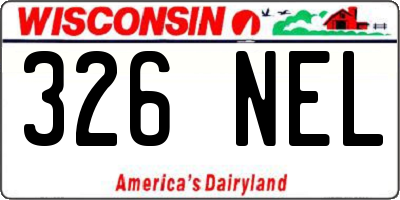 WI license plate 326NEL