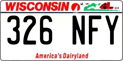 WI license plate 326NFY