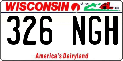 WI license plate 326NGH