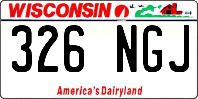 WI license plate 326NGJ