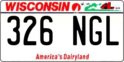 WI license plate 326NGL