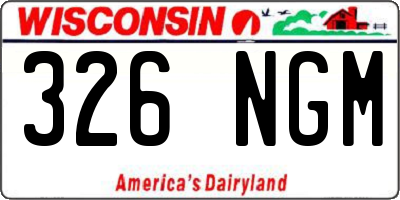 WI license plate 326NGM
