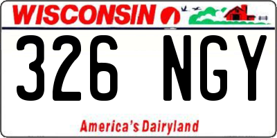 WI license plate 326NGY