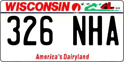 WI license plate 326NHA