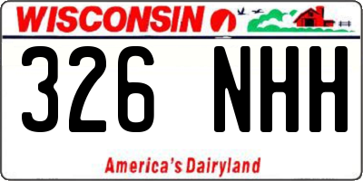 WI license plate 326NHH