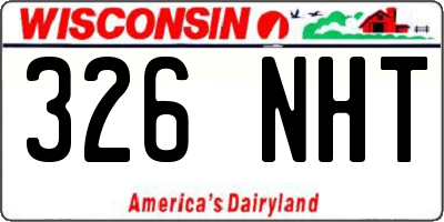 WI license plate 326NHT
