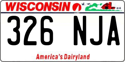 WI license plate 326NJA