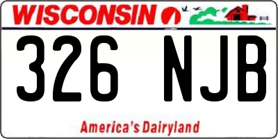 WI license plate 326NJB