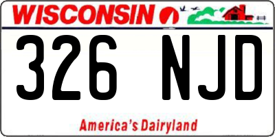 WI license plate 326NJD