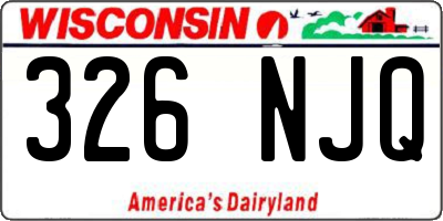 WI license plate 326NJQ