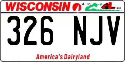 WI license plate 326NJV