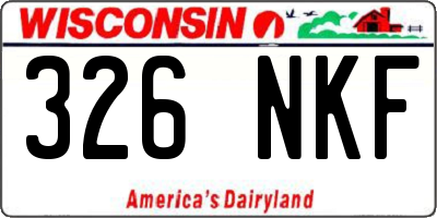 WI license plate 326NKF