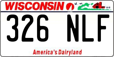 WI license plate 326NLF