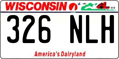 WI license plate 326NLH