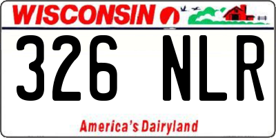 WI license plate 326NLR
