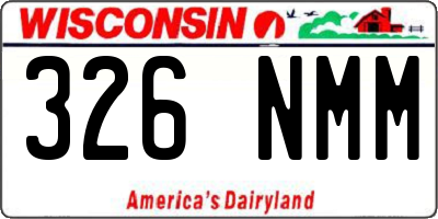 WI license plate 326NMM