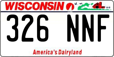 WI license plate 326NNF