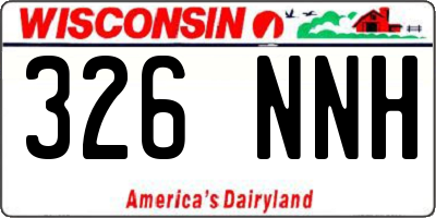 WI license plate 326NNH
