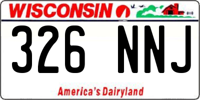 WI license plate 326NNJ