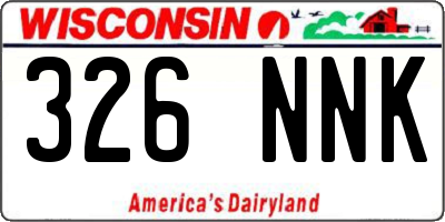 WI license plate 326NNK