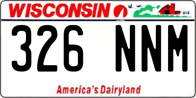 WI license plate 326NNM