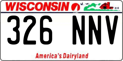 WI license plate 326NNV
