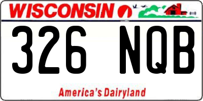 WI license plate 326NQB
