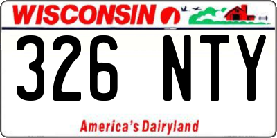 WI license plate 326NTY