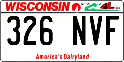WI license plate 326NVF