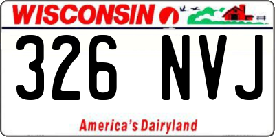 WI license plate 326NVJ