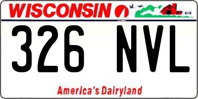 WI license plate 326NVL
