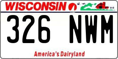 WI license plate 326NWM