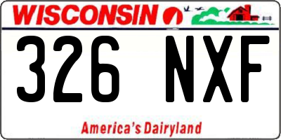 WI license plate 326NXF