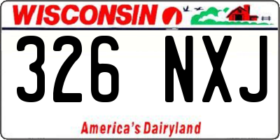 WI license plate 326NXJ
