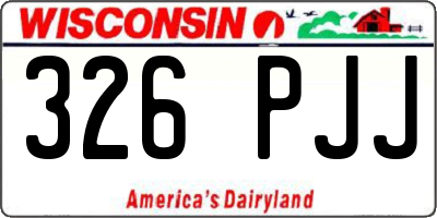 WI license plate 326PJJ