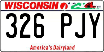 WI license plate 326PJY