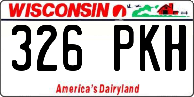 WI license plate 326PKH
