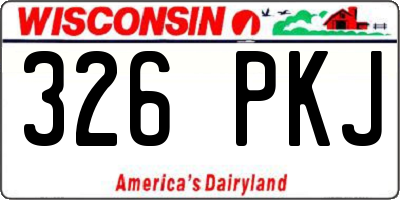 WI license plate 326PKJ