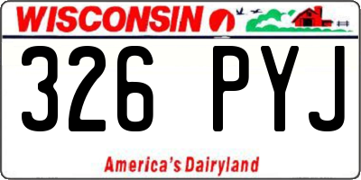 WI license plate 326PYJ