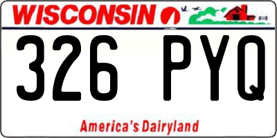 WI license plate 326PYQ