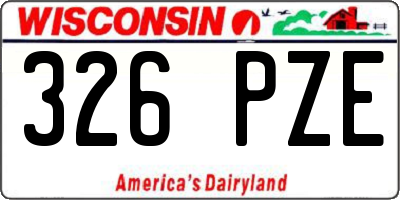 WI license plate 326PZE