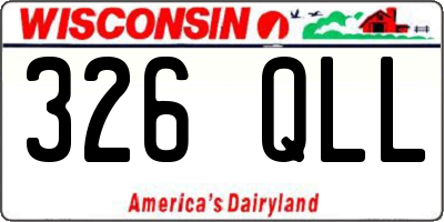 WI license plate 326QLL