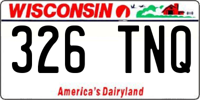 WI license plate 326TNQ