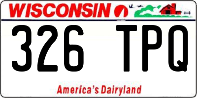 WI license plate 326TPQ