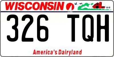 WI license plate 326TQH
