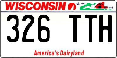 WI license plate 326TTH