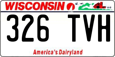 WI license plate 326TVH